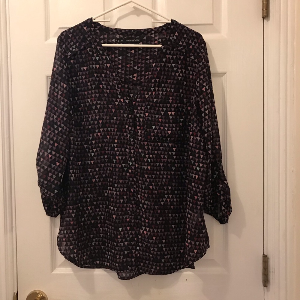 Multicolored Maurice’s blouse.